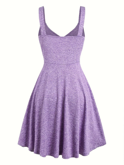 Damen Sommerkleid mit Knopfleiste und V-Ausschnitt – Eleganter Freizeit-Look für Alltag und Urlaub