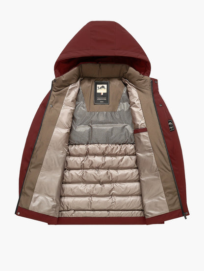 Herren Winter Steppjacke mit Kapuze – Outdoor Casual Daunenjacke