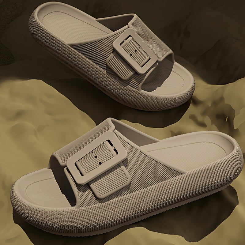 Damen Plateausandalen mit großer Schnalle – Modische Freizeitschuhe für Alltag & Relaxen