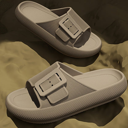 Damen Plateausandalen mit großer Schnalle – Modische Freizeitschuhe für Alltag & Relaxen
