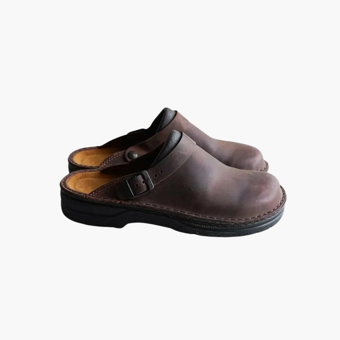 Herren Clogs Slip-On Pantoletten – Bequeme Lederschuhe für Alltag und Freizeit