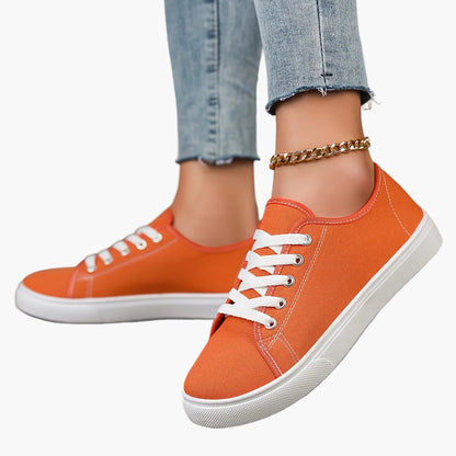 Damen Freizeit-Sneaker mit Schnürung – Bequeme Low-Top Schuhe für Alltag und Freizeit