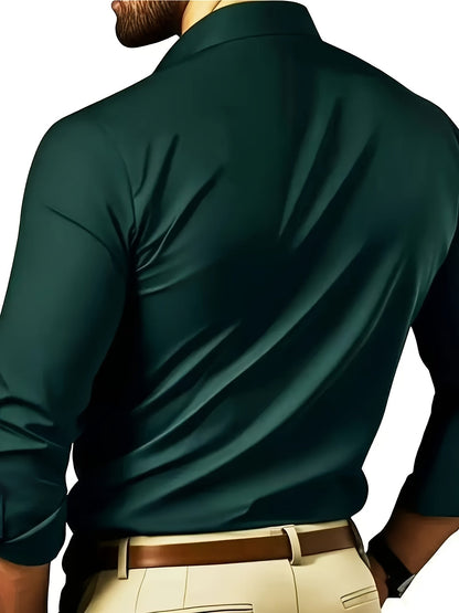 Herren Business Slim Fit Hemd – Elegantes Langarmhemd für Büro und Freizeit