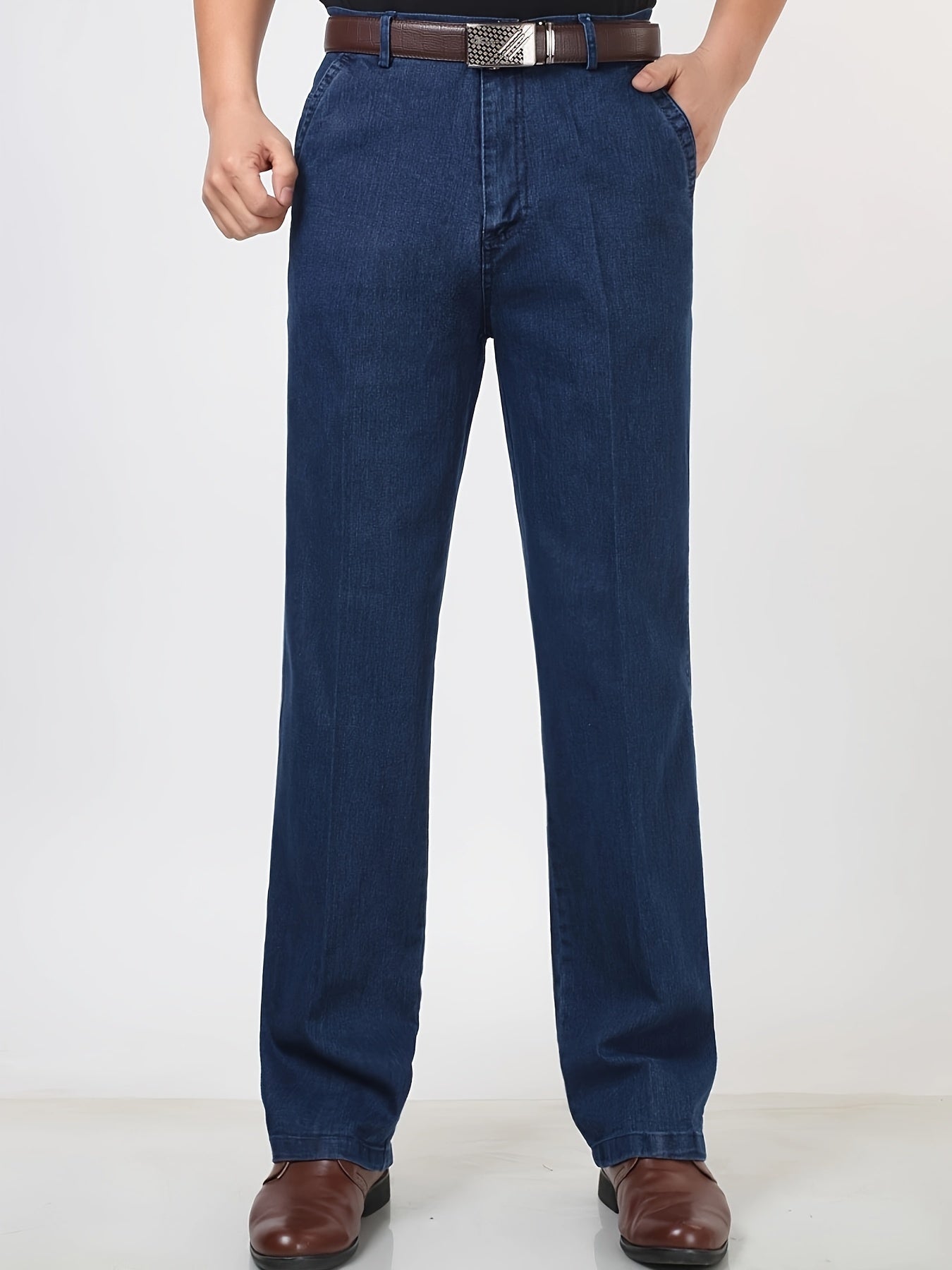 Herren Business Casual Gerade Jeanshose – Komfortabler Schnitt für Alltag & Büro