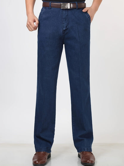 Herren Business Casual Gerade Jeanshose – Komfortabler Schnitt für Alltag & Büro