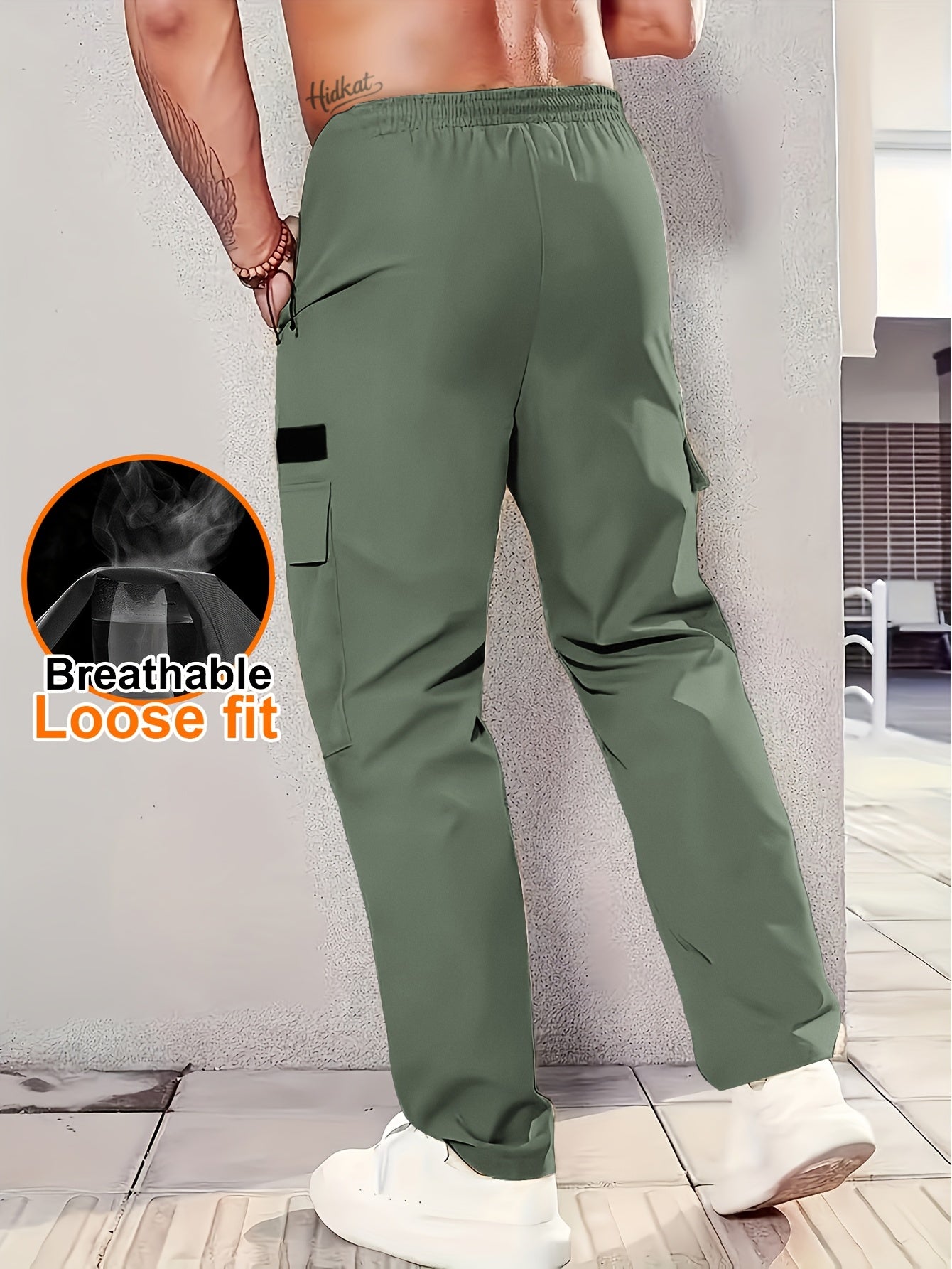 Herren Cargo Hose mit lockerem Schnitt, atmungsaktiv und vielseitig für Alltag und Outdoor