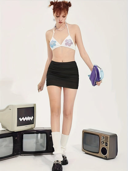 Damen Minirock mit Raffung – Modischer Streetstyle für Alltag und Ausgehen