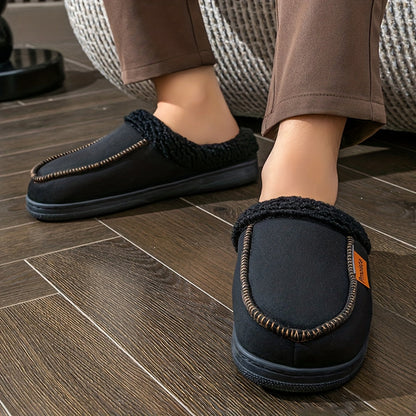 Unisex Winter Hausschuhe mit weichem Futter, rutschfester Sohle und Ziernaht