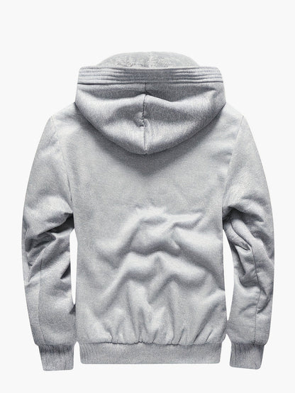 Herren Winter Fleece Kapuzenjacke – Warme Freizeitjacke mit Reißverschluss für kalte Tage