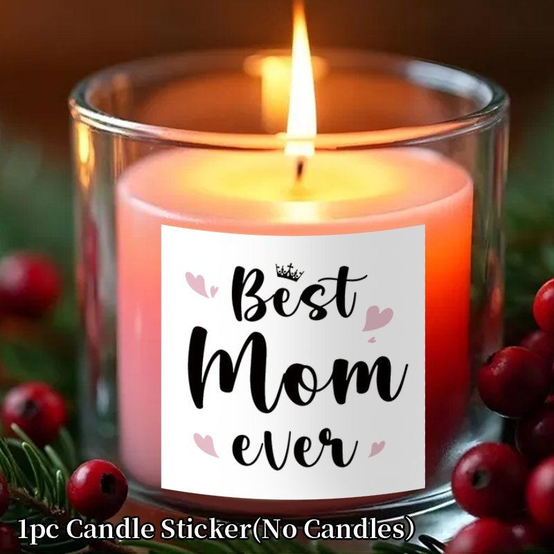 Muttertag Kerzensticker – Deko-Aufkleber "Best Mom Ever" für Frauen, Geschenkidee