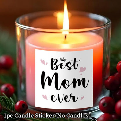 Muttertag Kerzensticker – Deko-Aufkleber "Best Mom Ever" für Frauen, Geschenkidee