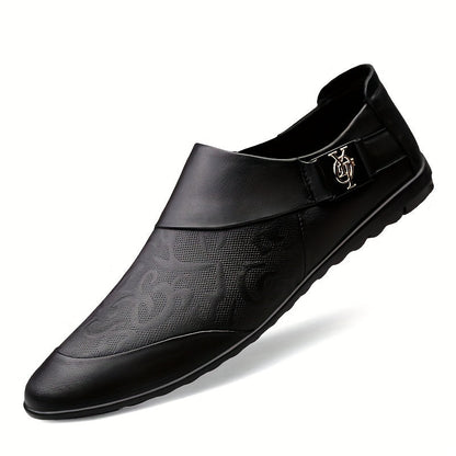 Herren Slip-On Loafer – Modische Freizeitschuhe mit Prägung und moderner Schnalle
