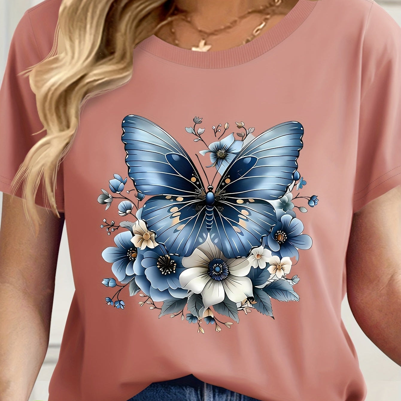 Damen Basic T-Shirt im Casual Look – Perfekt für Alltag & Freizeit