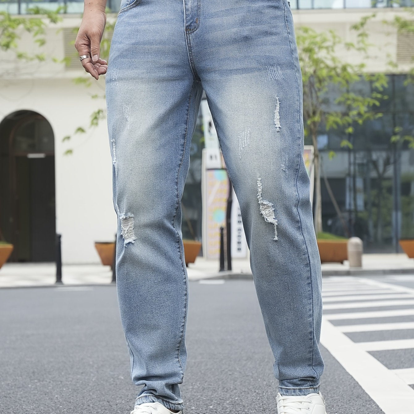 Herren Jeans im Streetstyle mit Destroyed-Details – Lässige Freizeithose für Alltag & Ausgehen