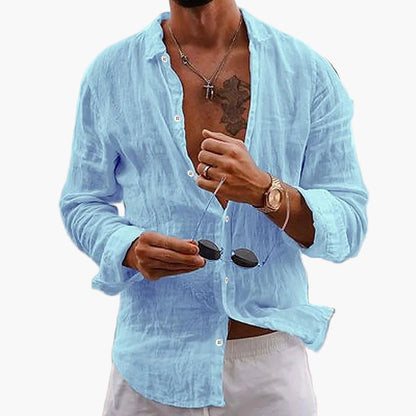 Herren Leinenhemd Sommerlook