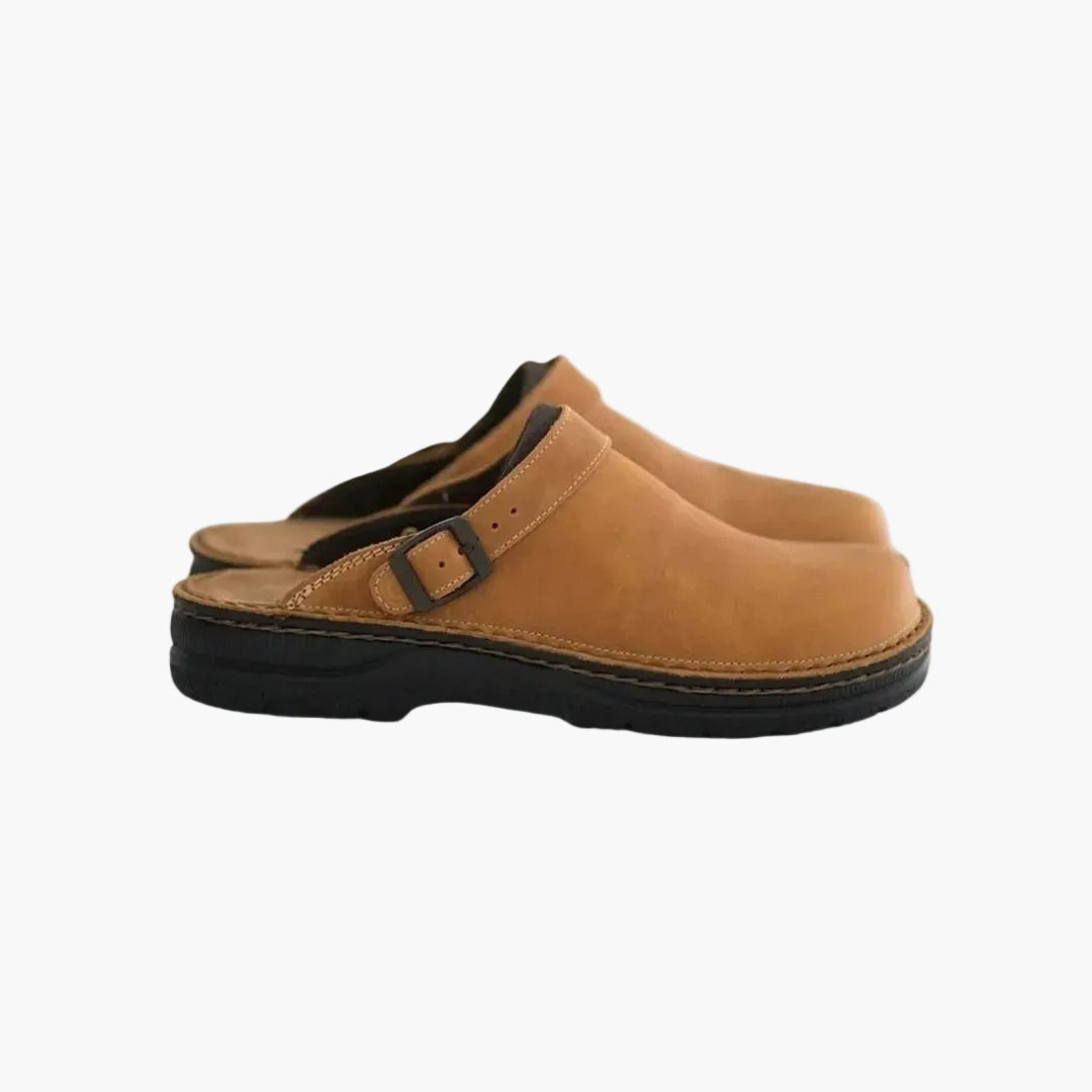 Herren Clogs Slip-On Pantoletten – Bequeme Lederschuhe für Alltag und Freizeit