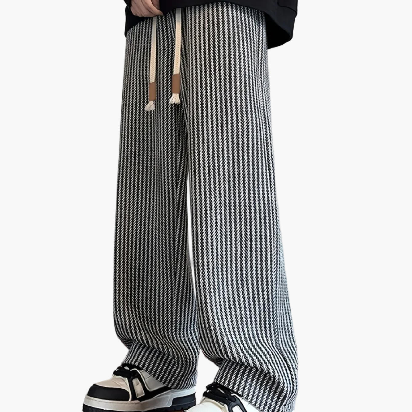 Herren Strickhose im angesagten Streetstyle, gerade geschnitten, lässig für Alltag & Freizeit