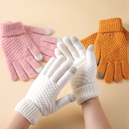 Unisex Winter Strickhandschuhe Touchscreen