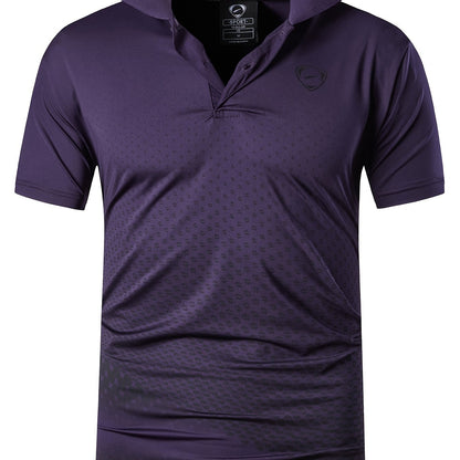 Herren Sport Polohemd mit modernem Grafikdesign – Perfekt für Training, Golf und Freizeit