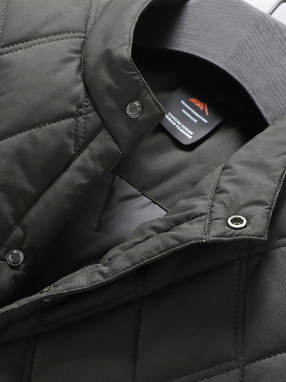 Herren Steppjacke – Eleganter Business- und Freizeitstil, Übergangsjacke mit Rautensteppung