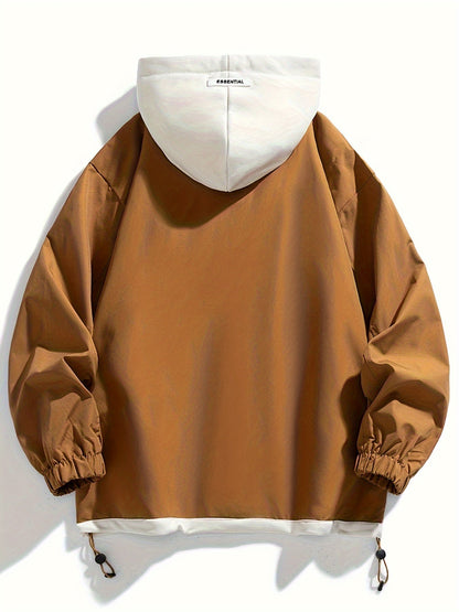 Unisex Jacke mit Kapuze und Reißverschluss, mehrfarbig