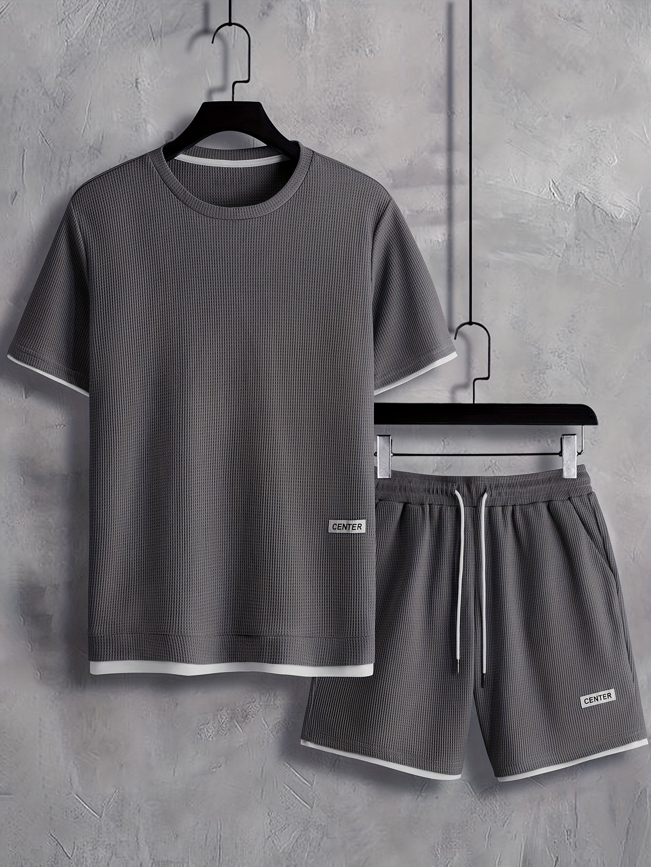 Herren Freizeit-Set Kurzarm T-Shirt & Shorts Lounge Outfit – Bequemes Sommer Homewear