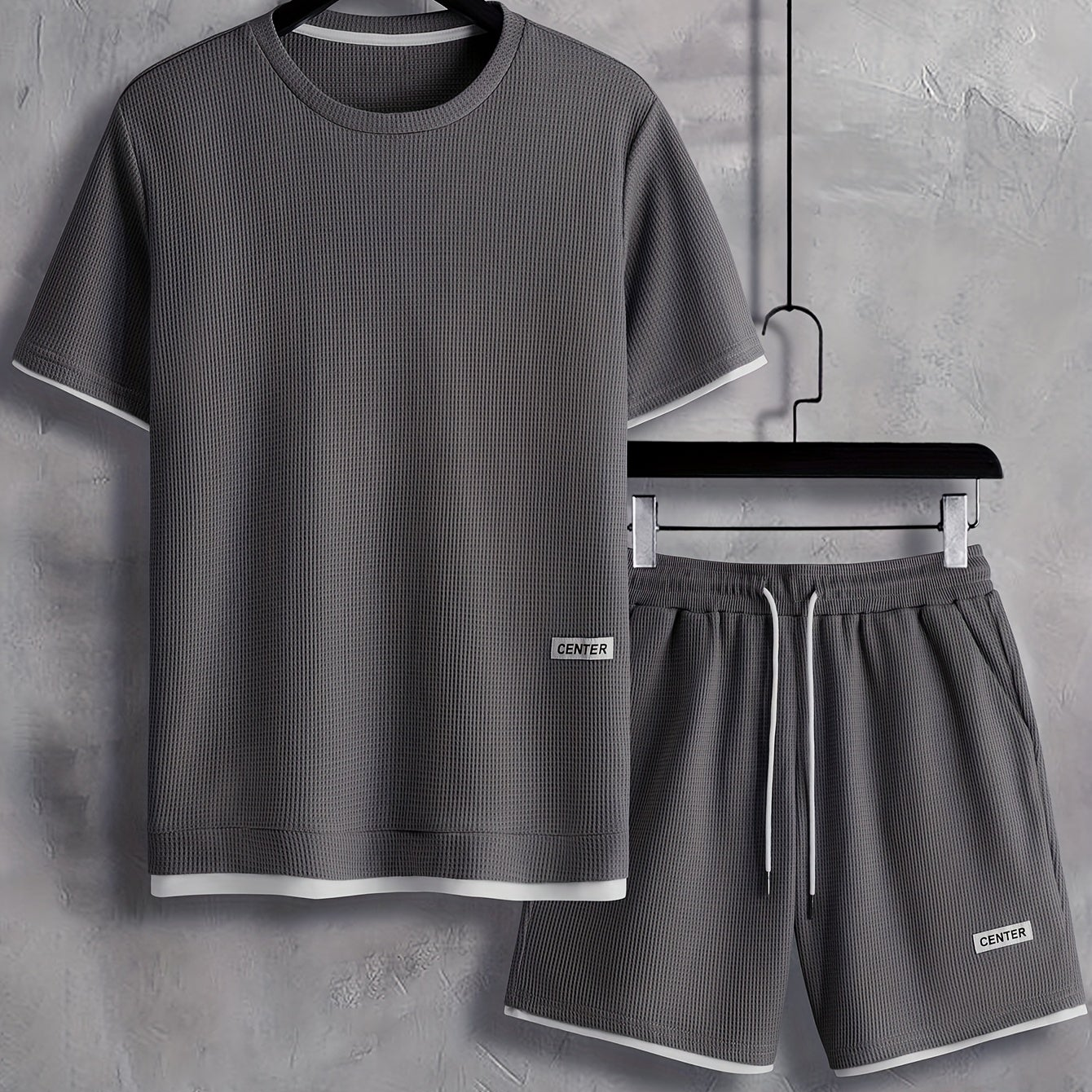 Herren Freizeit-Set Kurzarm T-Shirt & Shorts Lounge Outfit – Bequemes Sommer Homewear