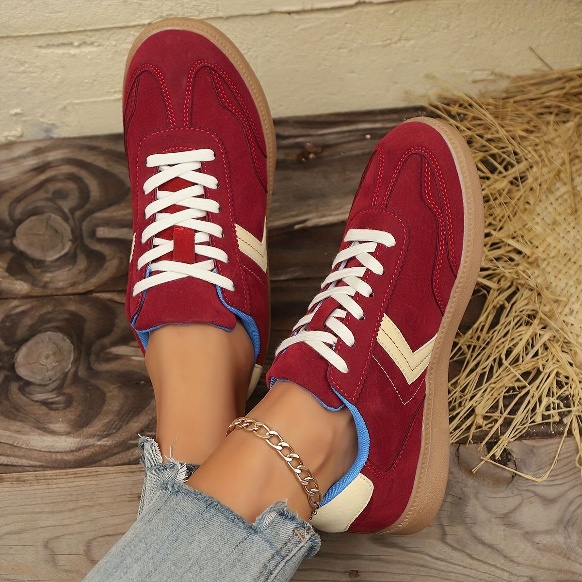 Damen Retro Sneaker im Casual Look – Bequeme Freizeitschuhe für Alltag und Streetstyle
