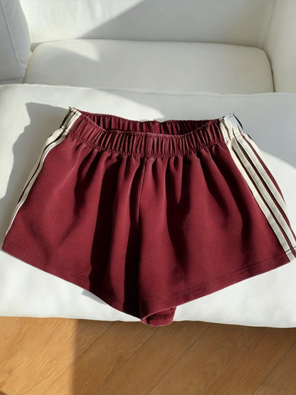 Damen Sport Shorts mit Streifen – Lässige Fitness & Freizeitshorts