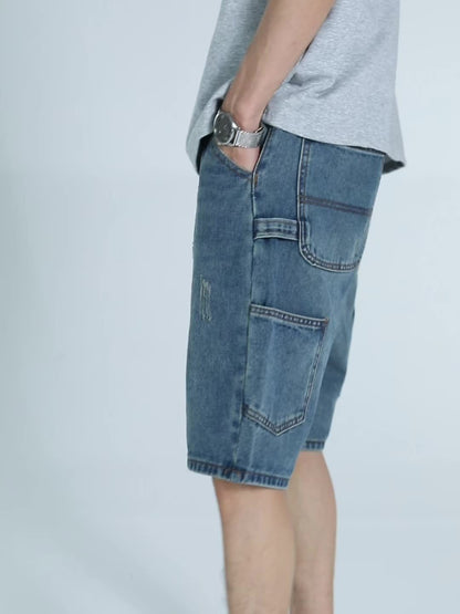 Herren Casual Jeans Shorts Regular Fit – Bequeme Freizeitshorts mit großen Taschen