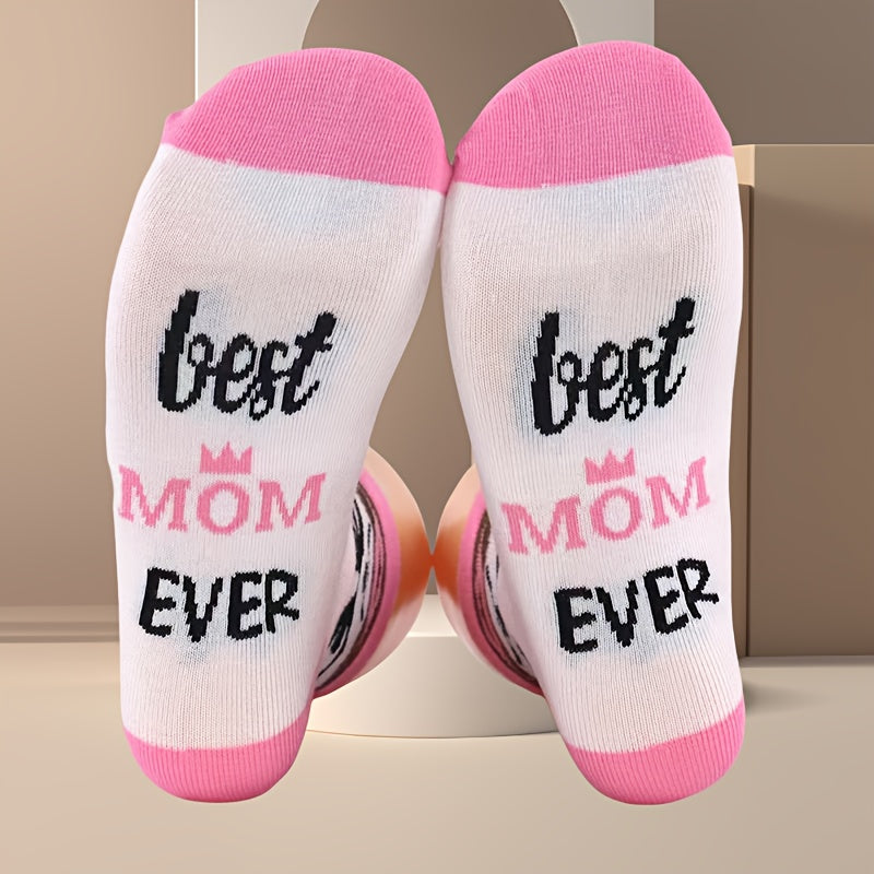 Damen Socken Best Mom Ever – Lustige Muttertags Geschenk Kuschelsocken für Frauen
