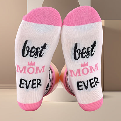 Damen Socken Best Mom Ever – Lustige Muttertags Geschenk Kuschelsocken für Frauen