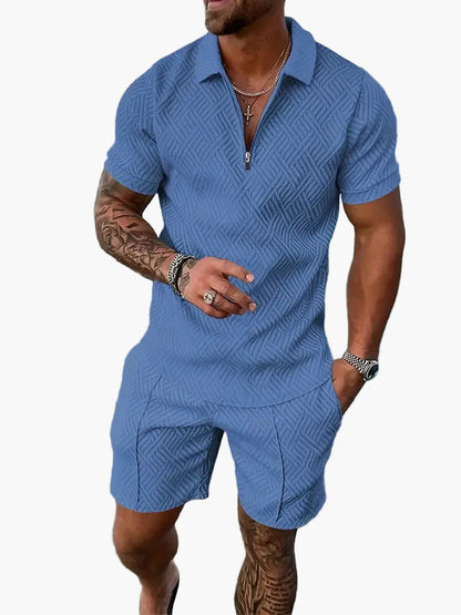Herren Poloshirt & Shorts Set – Modernes Freizeit-Outfit für Sommer & Urlaub