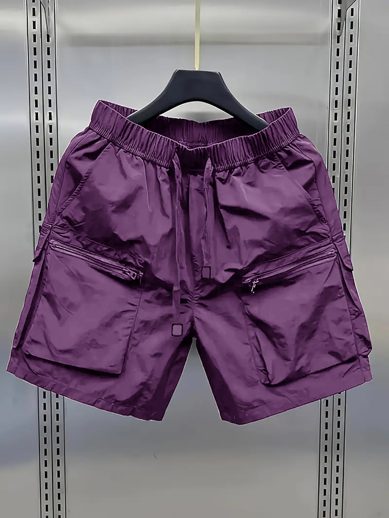 Herren Cargo Shorts mit großen Taschen und Zipper, lässiger Streetwear-Look