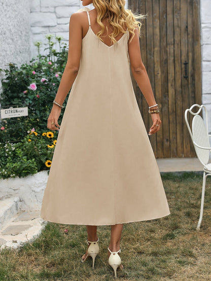 Damen Elegantes Maxikleid mit 3D-Blumenapplikation für besondere Anlässe