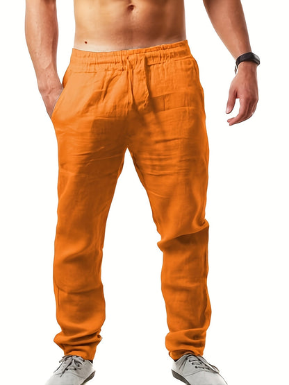 Herren Freizeithose mit Kordelzug – Leichte Sommerhose, Bequemer Schnitt, Perfekt für Alltag & Urlaub