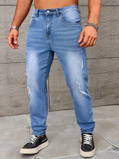Herren Jeans im Streetstyle mit Destroyed-Details – Lässige Freizeithose für Alltag & Ausgehen