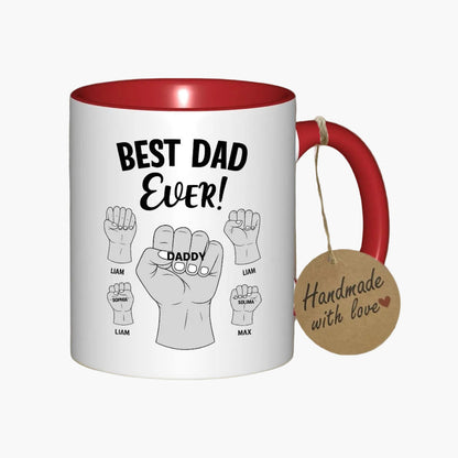 Vatertagsgeschenk Tasse für Männer – Personalisierte Beste Papa Ever Tasse mit Kindernamen – Geschenkidee für Väter zum Vatertag