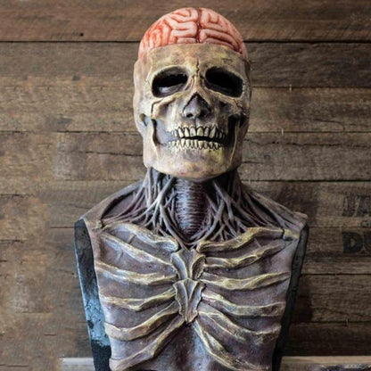 Herren Halloween Maske mit Zylinder – Gruseliger Party- und Kostüm-Style