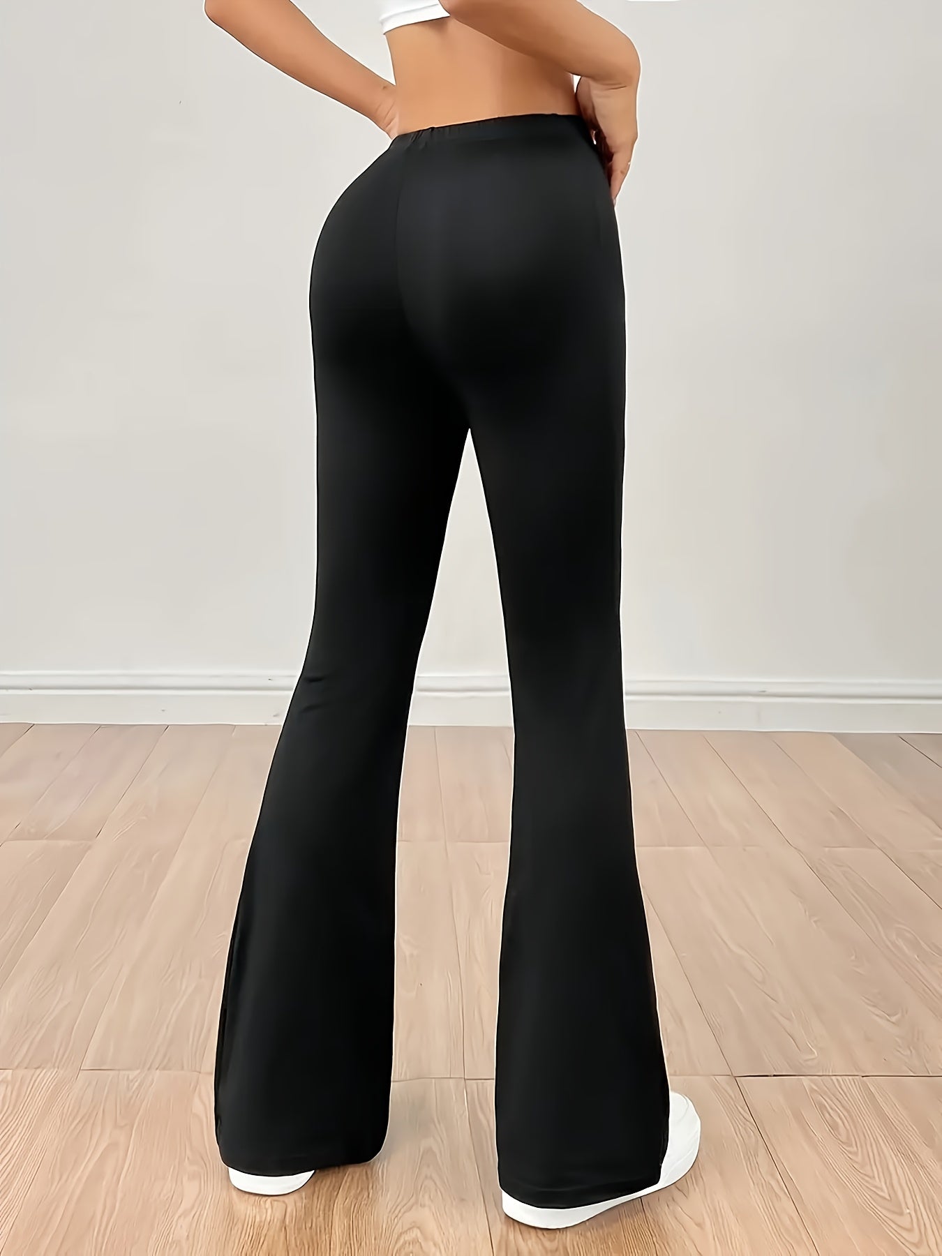 Damen High Stretch Schlaghose – Figurformende Flared Pants für Alltag und Freizeit