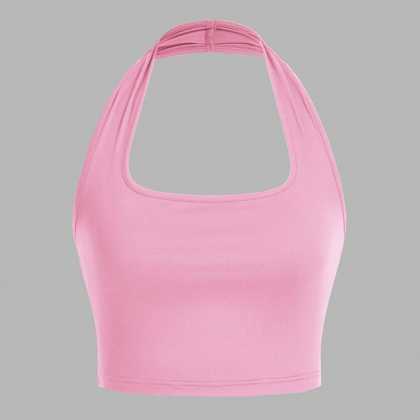 Damen Halter Neck Backless Crop Top – Modisches Sommer Basic für Freizeit & Streetwear