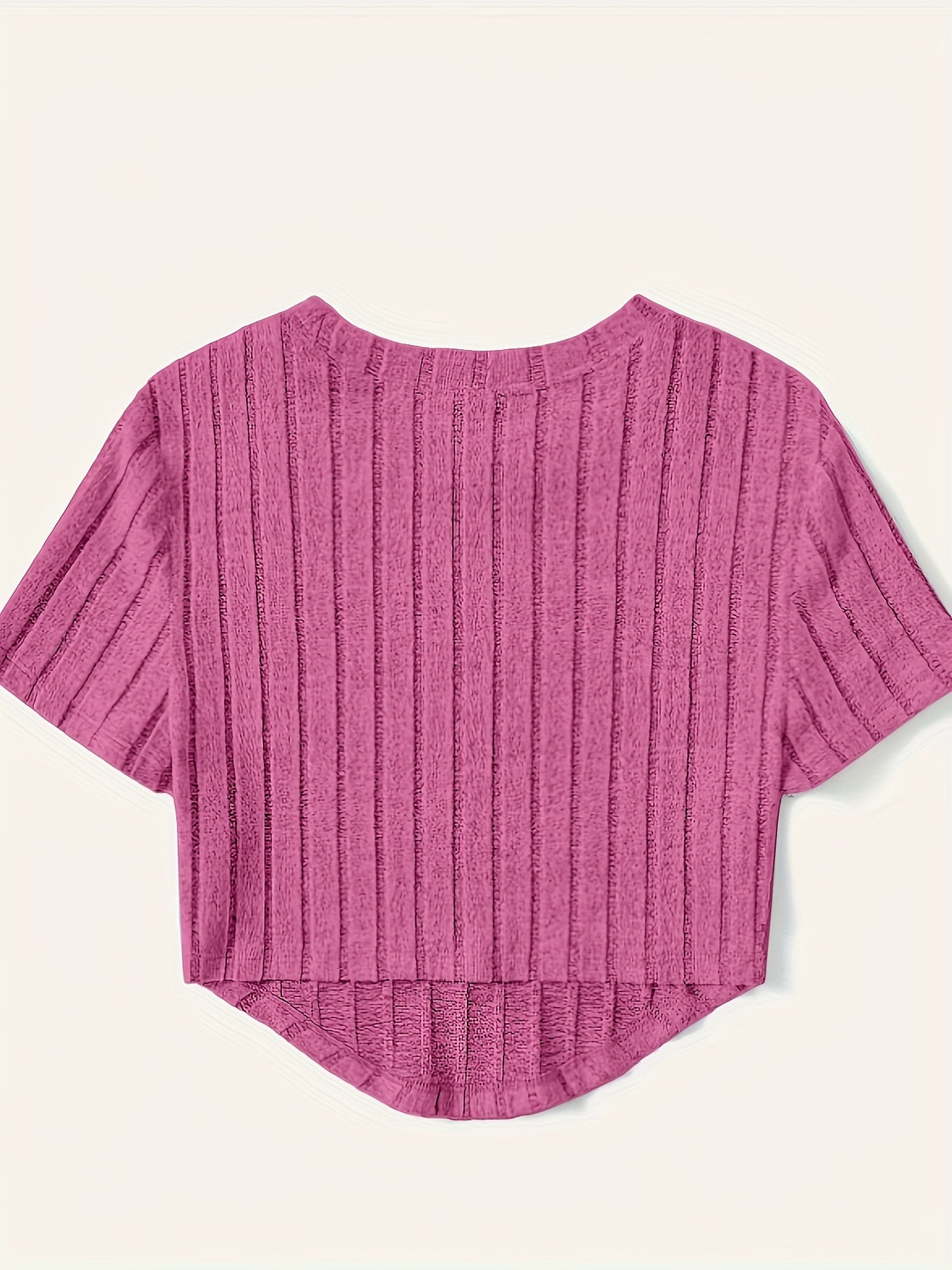 Damen Kurzarm-Ripptop im Casual-Look – Perfekt für Freizeit und Alltag