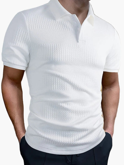 Herren Polohemd – Modernes Slim Fit Freizeitshirt mit Struktur für Alltag und Büro