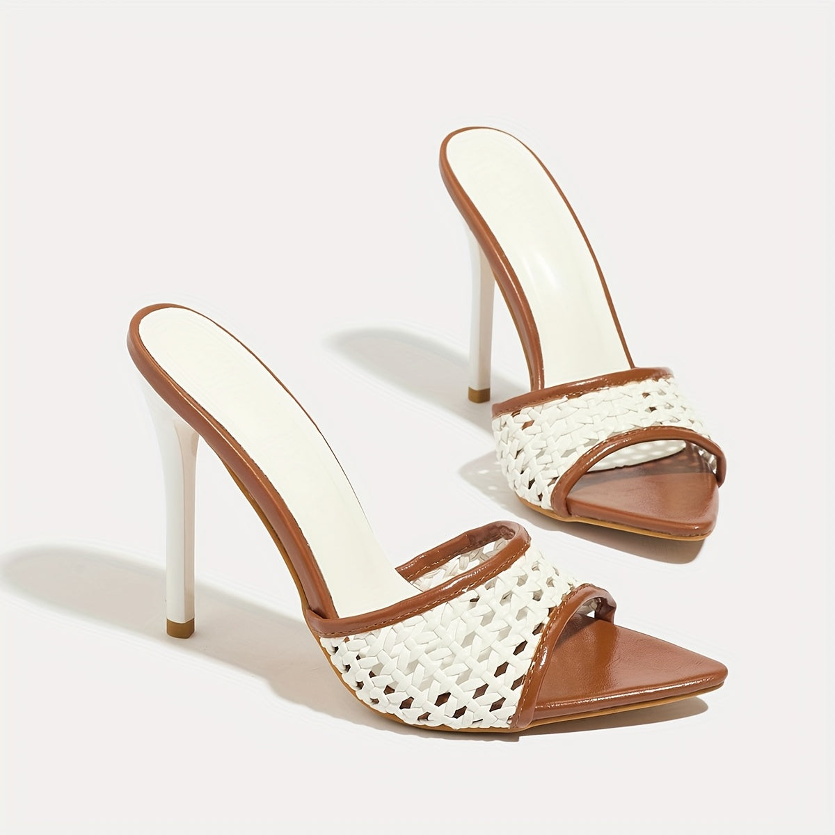 Damen High Heel Stiletto Mesh Mules – Elegante Fashion-Slipper für Abend und Events