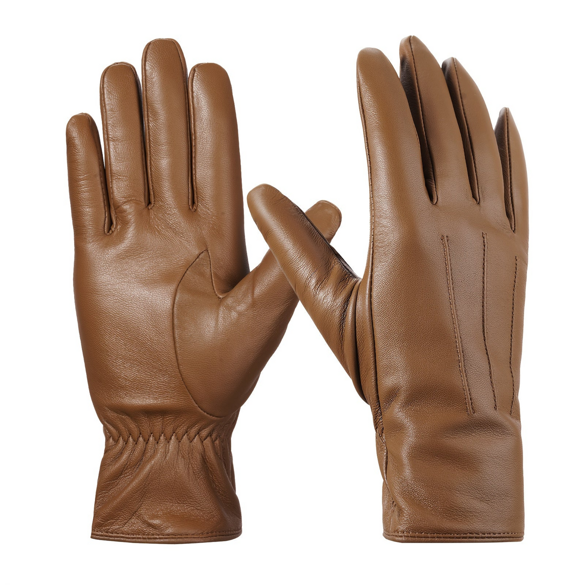 Damen Handschuhe aus weichem Material - Pflaume