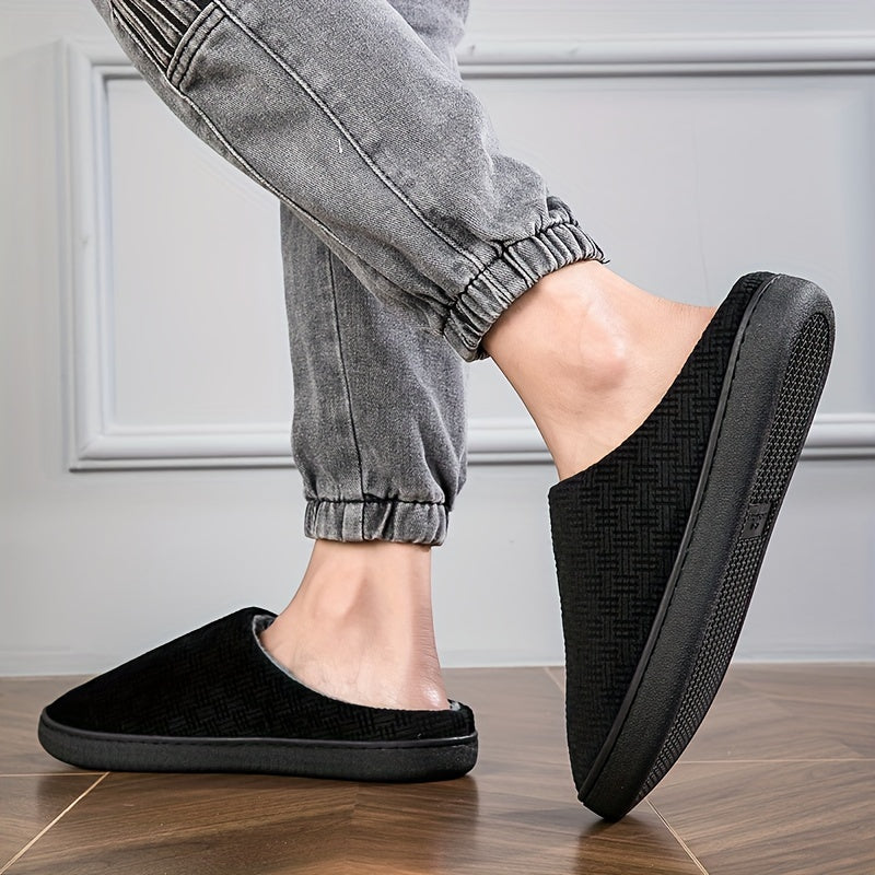 Unisex Hausschuhe Schwarz mit weichem Innenfutter