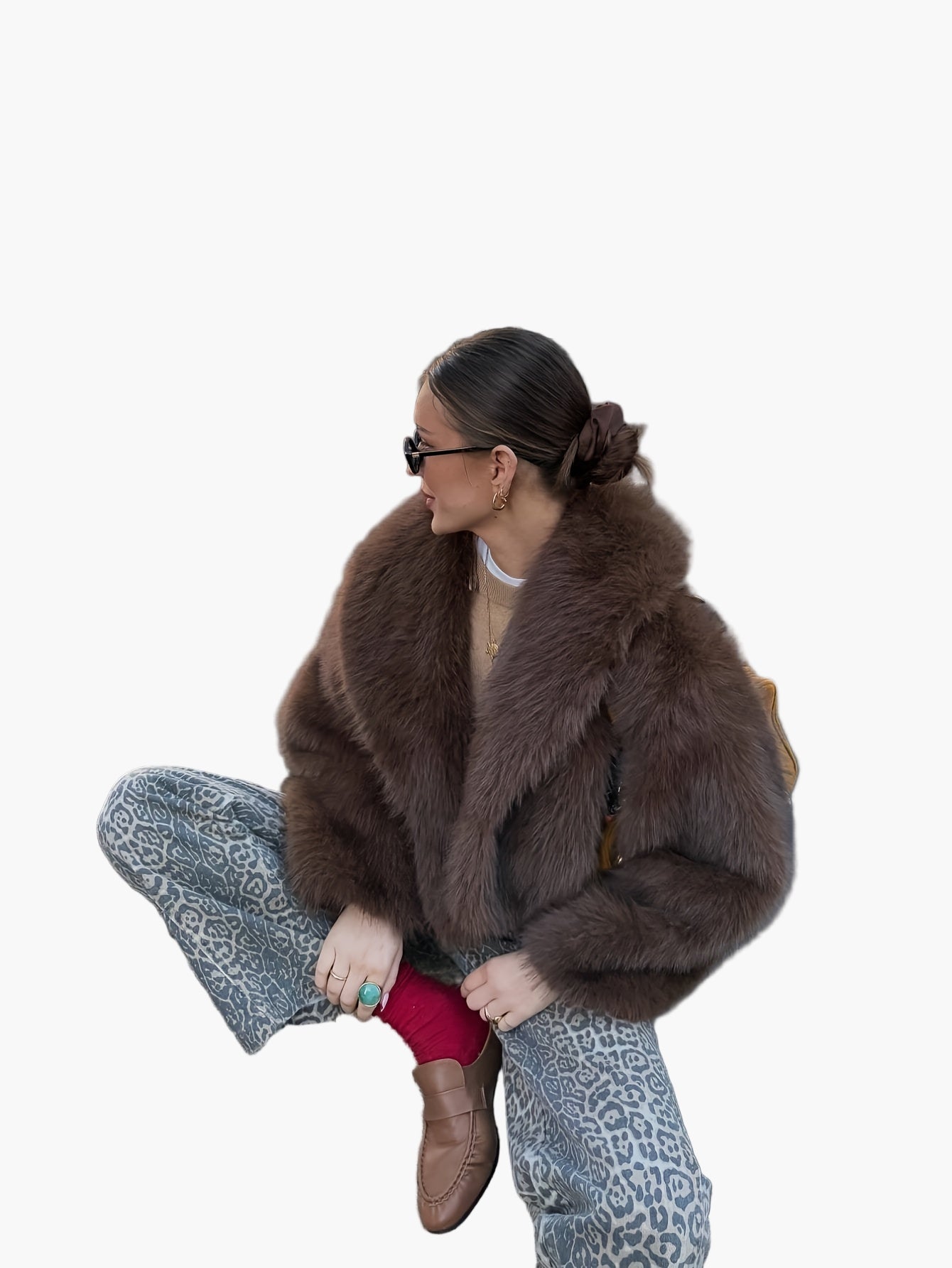 Damen Kunstfell-Jacke im angesagten Kurzschnitt für stilvolle Herbst- und Winter-Looks