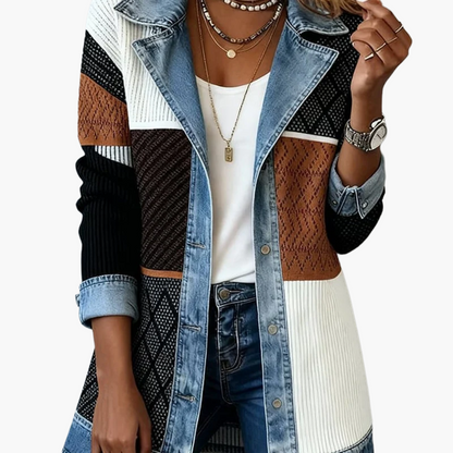 Damen Blazer im modernen Denim-Look – Eleganter Business & Casual Blazer für Alltag und Büro