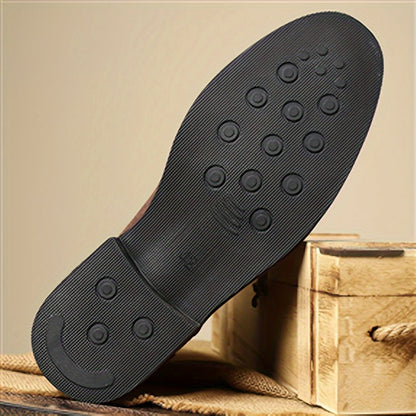 Herren Schnürstiefel Zweifarbig mit Schnürung
