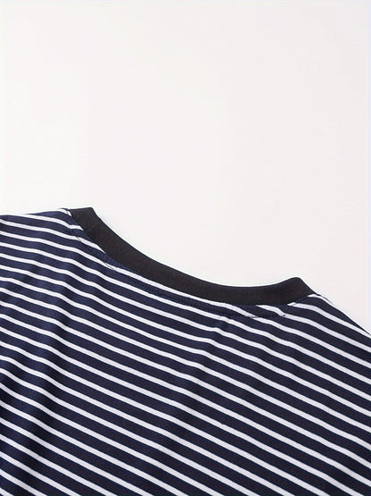 Herren T-Shirt mit klassischem, gestreiftem Design – Kurzarm, zeitloser Stil für Alltag und Freizeit